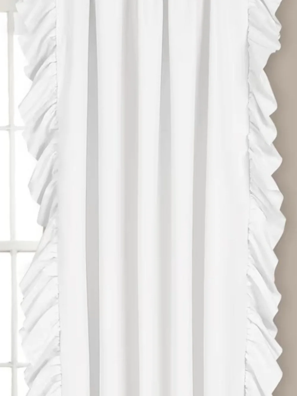 Lush Decor Reyna Ruffle Window Curtain Set, Pair, 54